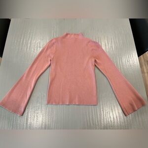 Anthropologie The Arlowe Bell-Sleeve Sweater by Maeve Blush Size M